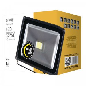 Emos Reflektor LED 50W/350W Hobby, CW studená bílá, IP65, 3200 lm