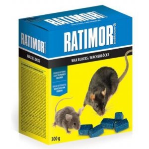 Ratimor parafinové bloky 300g otrava na myši (účinná látka Brodifacoum)