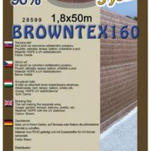 SIEŤ TIENIACA BROWNTEX 1,8X50M HNEDÁ 160G/M2